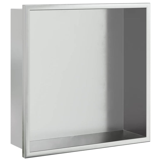 Shower Niche Brushed Silver 32x32x9 cm Stainless Steel Shower Niche Brushed Silver 32x32x9 cm Stainless Steel