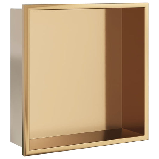 Shower Niche Brushed Gold 32x32x9 cm Stainless Steel Shower Niche Brushed Gold 32x32x9 cm Stainless Steel