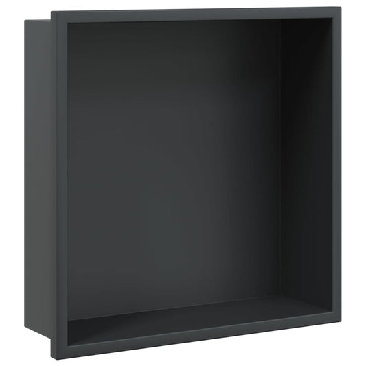 Shower Niche Matt Black 32x32x9 cm Stainless Steel Shower Niche Matt Black 32x32x9 cm Stainless Steel