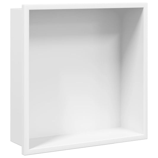 Shower Niche Matt White 32x32x9 cm Stainless Steel Shower Niche Matt White 32x32x9 cm Stainless Steel