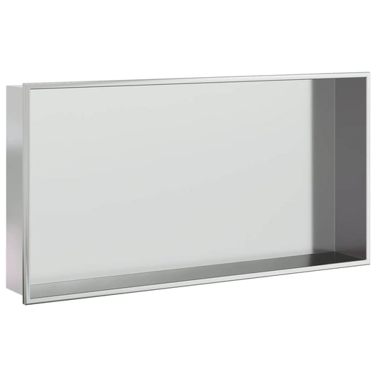 Shower Niche Brushed Silver 62x32x9 cm Stainless Steel Shower Niche Brushed Silver 62x32x9 cm Stainless Steel
