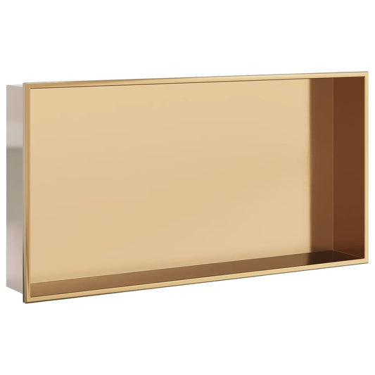 Shower Niche Brushed Gold 62x32x9 cm Stainless Steel Shower Niche Brushed Gold 62x32x9 cm Stainless Steel