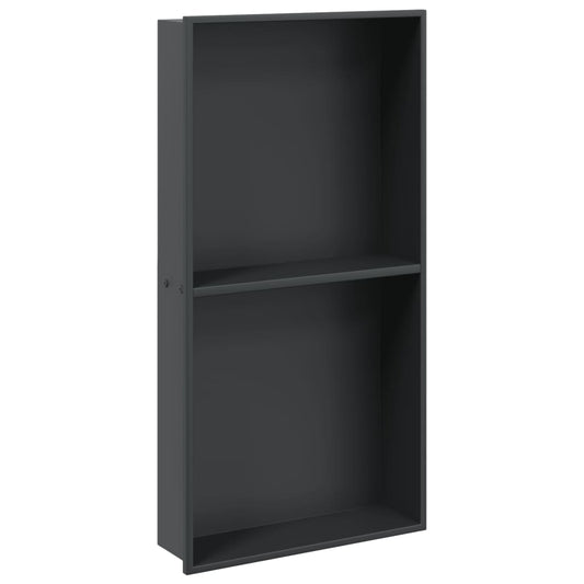 Shower Niche Matt Black 32x62x9 cm Stainless Steel Shower Niche Matt Black 32x62x9 cm Stainless Steel