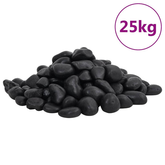 Polished Pebbles 25 kg Black 2-5 cm Polished Pebbles 25 kg Black 2-5 cm