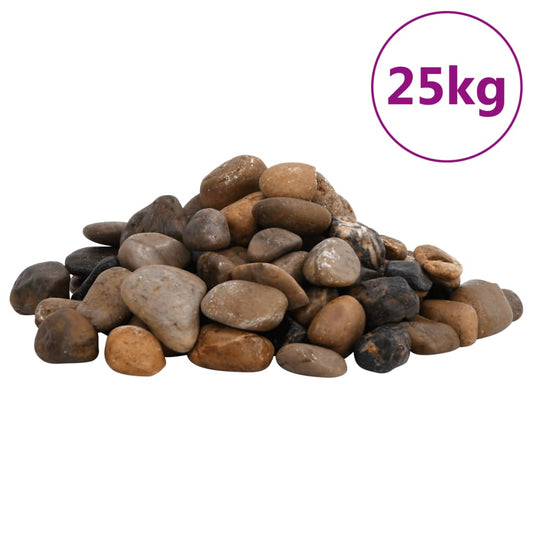 Polished Pebbles 25 kg Mixed Colour 2-5 cm Polished Pebbles 25 kg Mixed Colour 2-5 cm