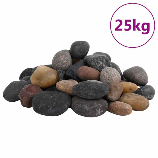 Polished Pebbles 25 kg Mixed Colour 5-8 cm Polished Pebbles 25 kg Mixed Colour 5-8 cm