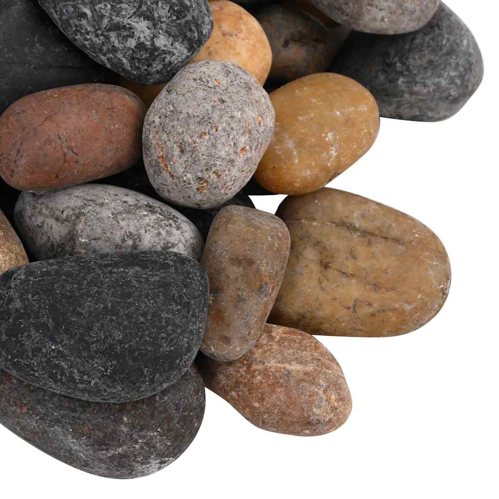 Polished Pebbles 25 kg Mixed Colour 5-8 cm