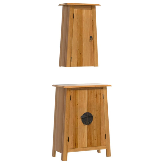 2 Piece Bathroom Furniture Set Solid Wood Pine 2 Piece Bathroom Furniture Set Solid Wood Pine