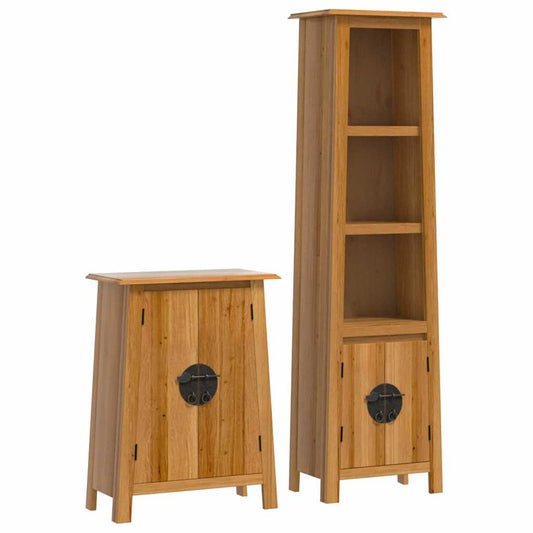 2 Piece Bathroom Furniture Set Solid Wood Pine 2 Piece Bathroom Furniture Set Solid Wood Pine