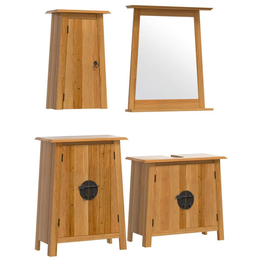 4 Piece Bathroom Furniture Set Solid Wood Pine 4 Piece Bathroom Furniture Set Solid Wood Pine