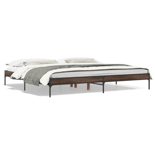 Bed Frame without Mattress Brown Oak 200x200 cm Bed Frame without Mattress Brown Oak 200x200 cm
