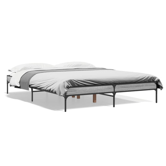 Bed Frame without Mattress Grey Sonoma 140x200 cm Bed Frame without Mattress Grey Sonoma 140x200 cm