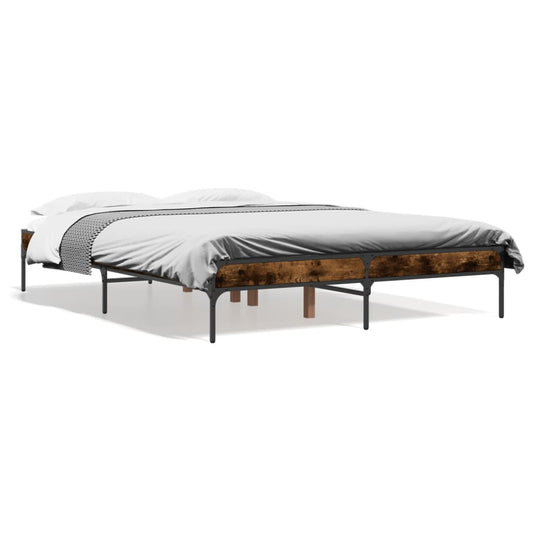 Bed Frame without Mattress Smoked Oak 120x200 cm Bed Frame without Mattress Smoked Oak 120x200 cm