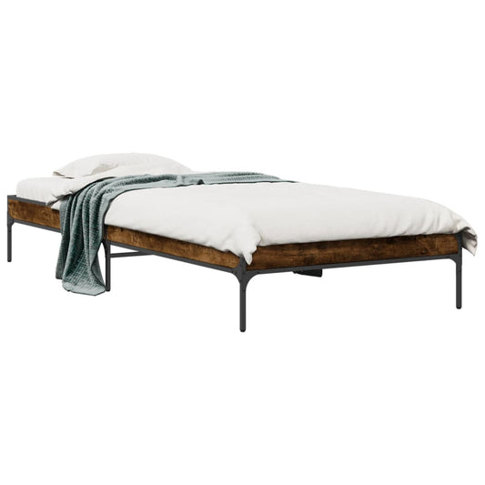Bed Frame without Mattress Smoked Oak 90x190 cm Bed Frame without Mattress Smoked Oak 90x190 cm