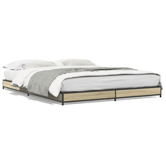 Bed Frame without Mattress Sonoma Oak 120x200 cm Bed Frame without Mattress Sonoma Oak 120x200 cm