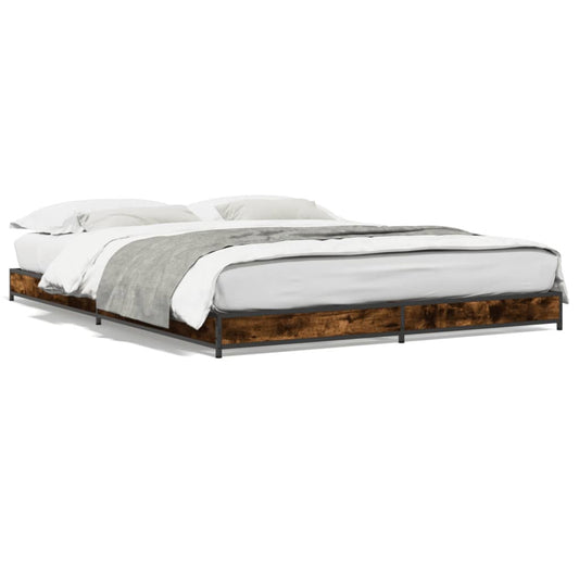 Bed Frame without Mattress Smoked Oak 120x200 cm Bed Frame without Mattress Smoked Oak 120x200 cm