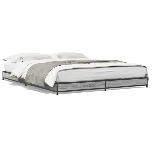 Bed Frame without Mattress Grey Sonoma 120x200 cm Bed Frame without Mattress Grey Sonoma 120x200 cm