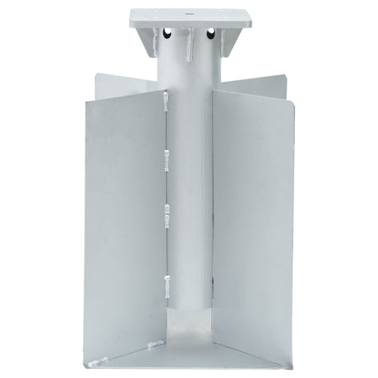 In-Ground Parasol Base Silver 27.5x27.5x45 cm Steel In-Ground Parasol Base Silver 27.5x27.5x45 cm Steel