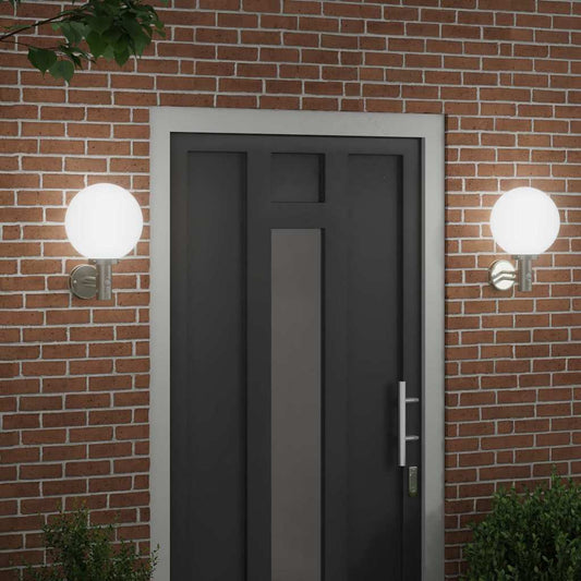 Outdoor Wall Light 2 pcs Silver 28 x 25 x 38 cm Outdoor Wall Light 2 pcs Silver 28 x 25 x 38 cm