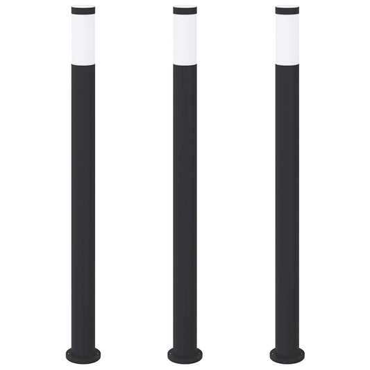 Bollard Lights 3pcs 110 cm Stainless Steel IP44 Bollard Lights 3pcs 110 cm Stainless Steel IP44