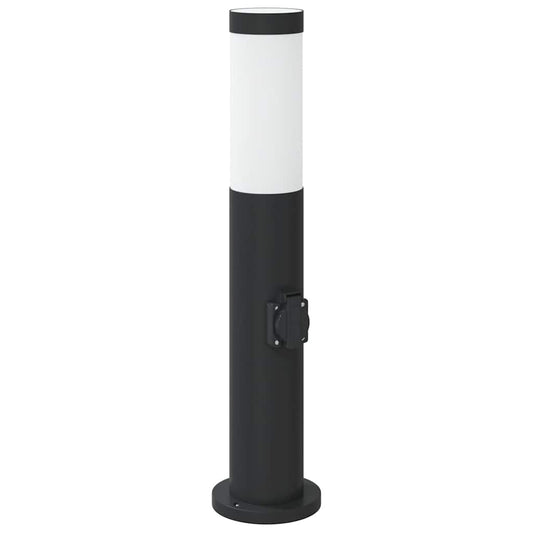 Bollard Light with Outlet 50 cm Stainless Steel IP44 Bollard Light with Outlet 50 cm Stainless Steel IP44
