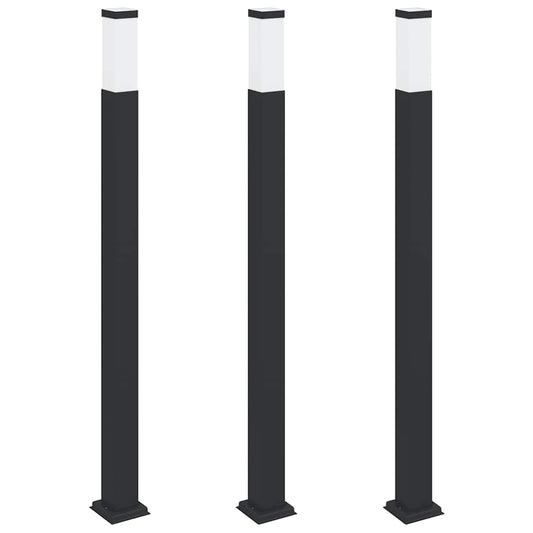 Bollard Lights 3 pcs 110 cm Black IP44 Bollard Lights 3 pcs 110 cm Black IP44