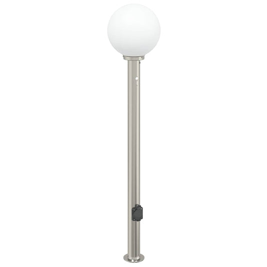 Bollard Light with Sensor&Outlet 120 cm Stainless Steel IP44 Bollard Light with Sensor&Outlet 120 cm Stainless Steel IP44