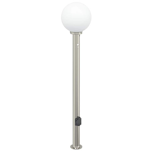 Bollard Light with Sensor&Outlet 120 cm Stainless Steel IP44 Bollard Light with Sensor&Outlet 120 cm Stainless Steel IP44