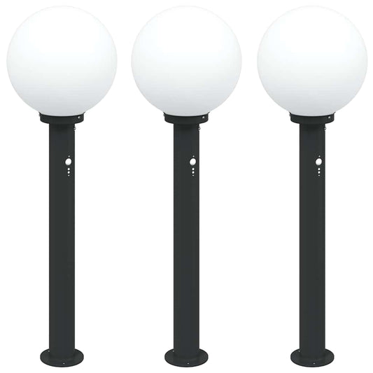Bollard Lights with Sensor 3 pcs 80 cm Black IP44 Bollard Lights with Sensor 3 pcs 80 cm Black IP44