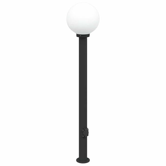 Bollard Light with Outlet 120 cm Black IP44 Bollard Light with Outlet 120 cm Black IP44