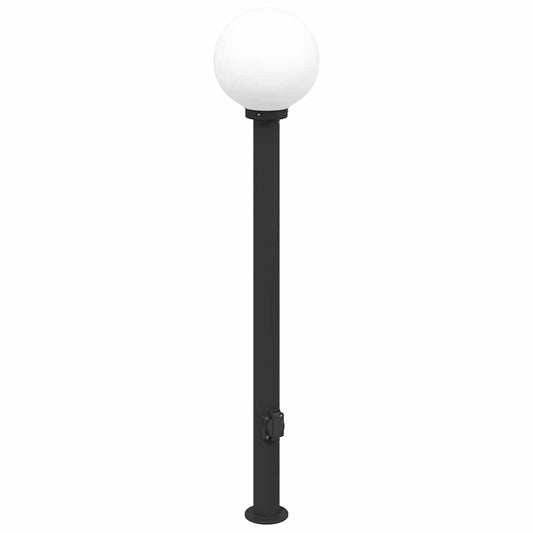 Bollard Light with Outlet 120 cm Black IP44 Bollard Light with Outlet 120 cm Black IP44