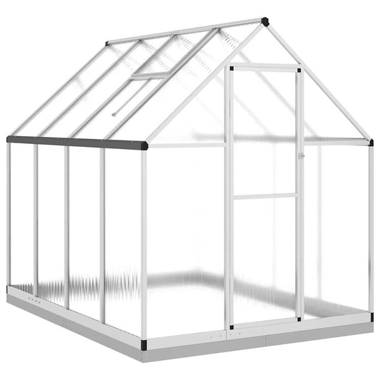 Greenhouse with Base Frame Silver 224x169x202 cm Aluminium Greenhouse with Base Frame Silver 224x169x202 cm Aluminium