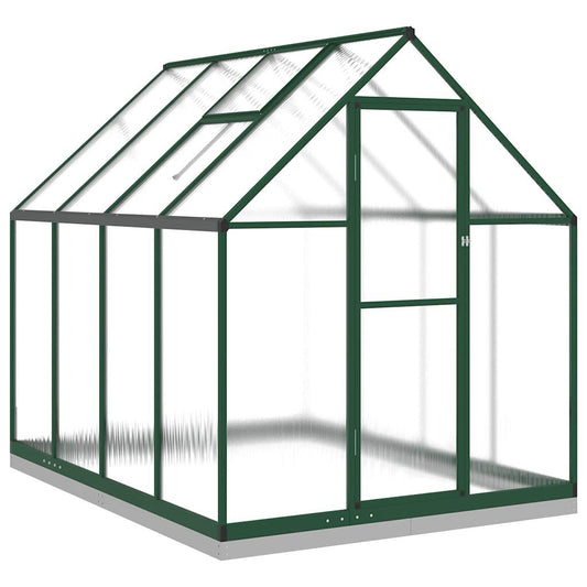 Greenhouse with Base Frame Green 224x169x202 cm Aluminium Greenhouse with Base Frame Green 224x169x202 cm Aluminium