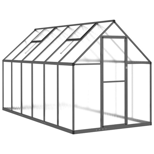 Greenhouse with Base Frame Anthracite 334x169x195 cm Aluminium Greenhouse with Base Frame Anthracite 334x169x195 cm Aluminium