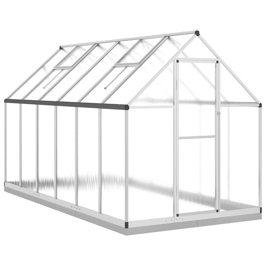 Greenhouse with Base Frame Silver 334x169x202 cm Aluminium Greenhouse with Base Frame Silver 334x169x202 cm Aluminium