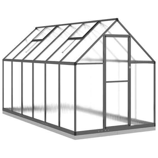 Greenhouse with Base Frame Anthracite 334x169x202 cm Aluminium Greenhouse with Base Frame Anthracite 334x169x202 cm Aluminium
