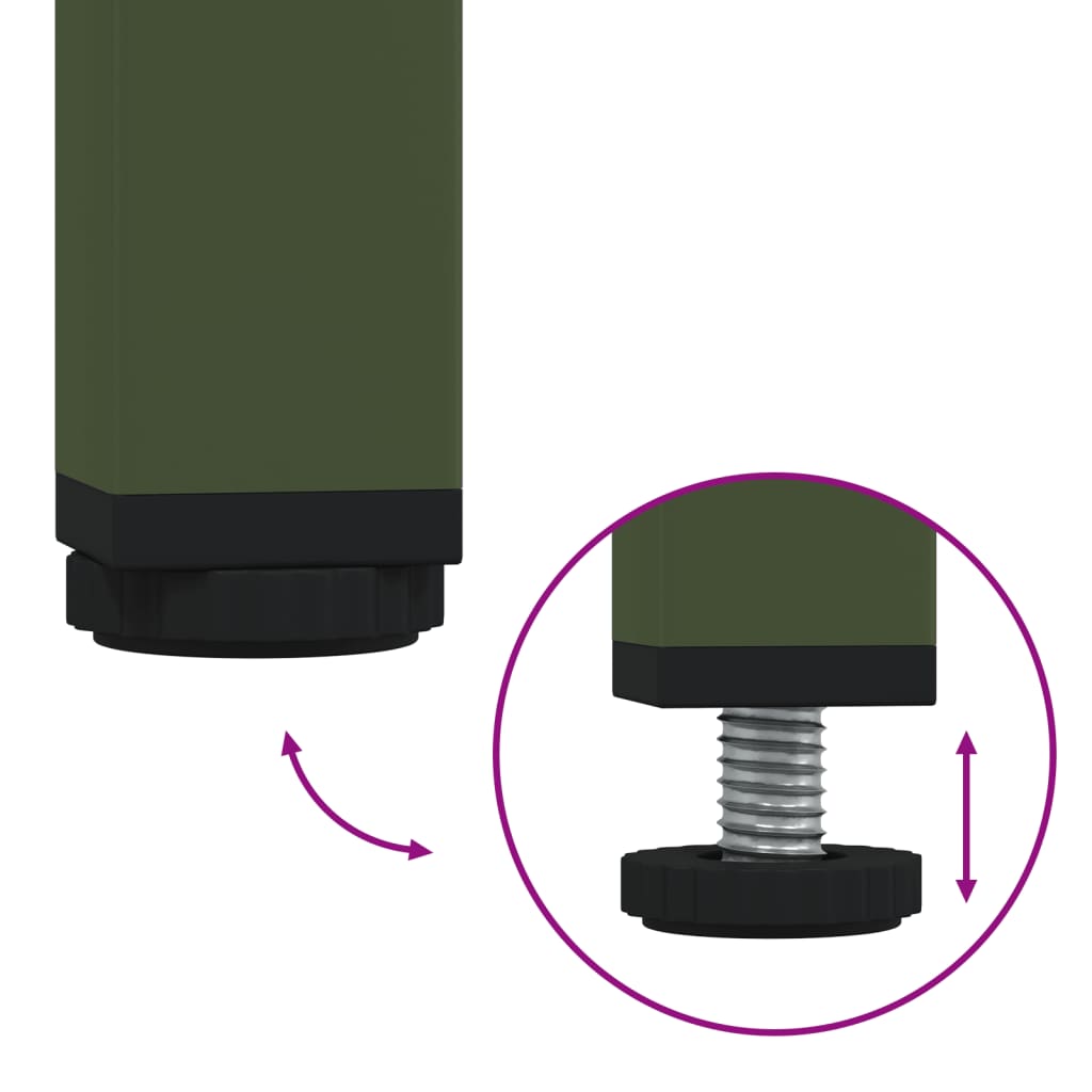 Bedside Cabinets 2 pcs Olive Green 36x39x50,5 cm Steel