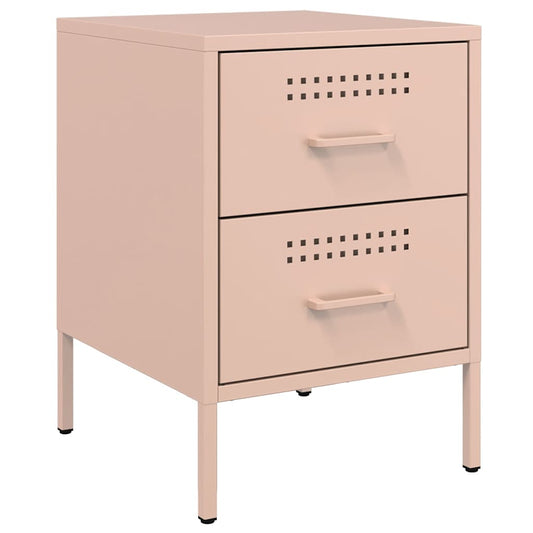 Bedside Cabinet Pink 36x39x50,5 cm Steel Bedside Cabinet Pink 36x39x50,5 cm Steel