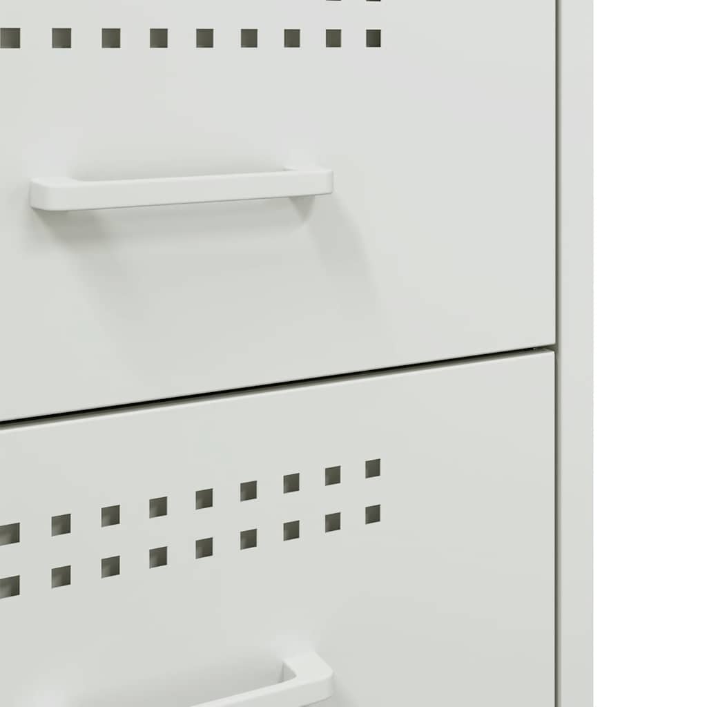 Bedside Cabinets 2 pcs White 36x39x50,5 cm Steel