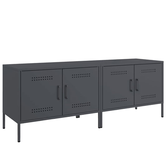 2 Piece TV Cabinet Set Anthracite 68x39x50,5 cm Steel 2 Piece TV Cabinet Set Anthracite 68x39x50,5 cm Steel
