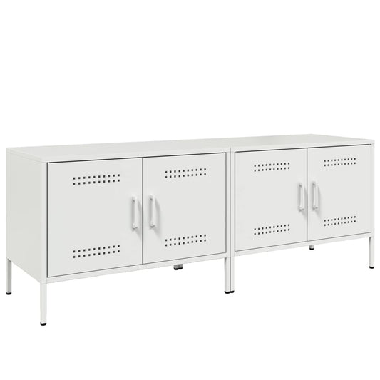 2 Piece TV Cabinet Set White 68x39x50,5 cm Steel 2 Piece TV Cabinet Set White 68x39x50,5 cm Steel