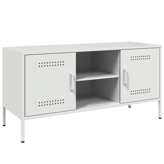 TV Cabinet White 100,5x39x50,5 cm Steel TV Cabinet White 100,5x39x50,5 cm Steel