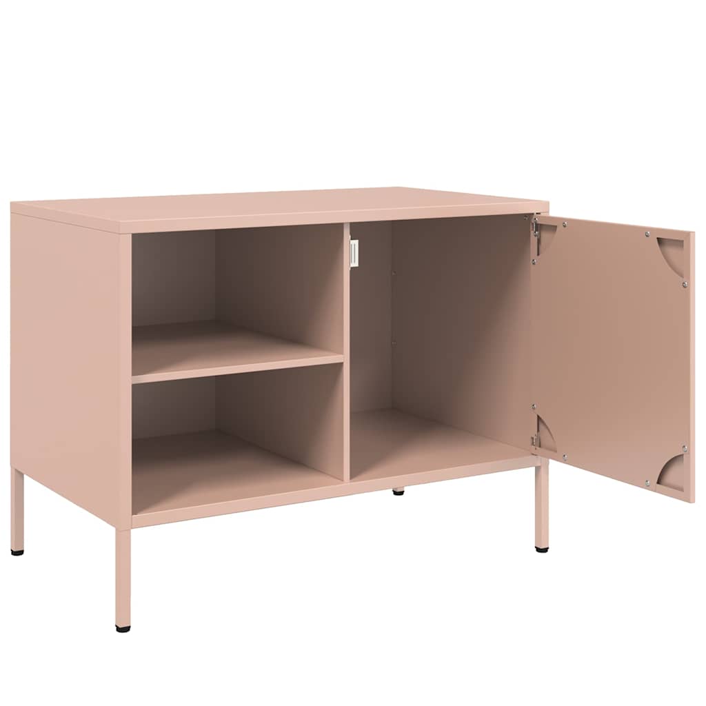 2 Piece TV Cabinet Set Pink 68x39x50,5 cm Steel