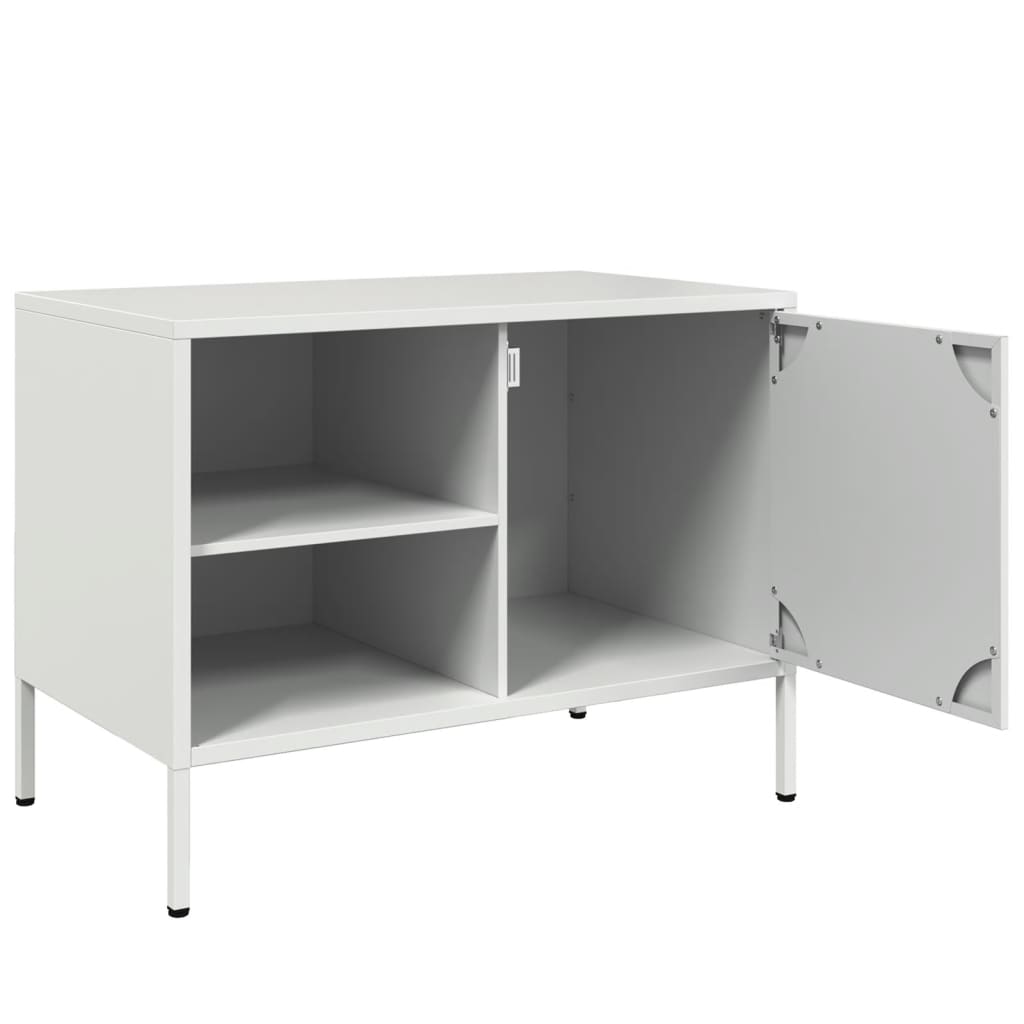2 Piece TV Cabinet Set White 68x39x50,5 cm Steel