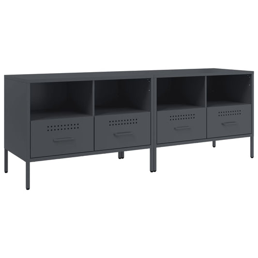 2 Piece TV Cabinet Set Anthracite 68x39x50,5 cm Steel 2 Piece TV Cabinet Set Anthracite 68x39x50,5 cm Steel