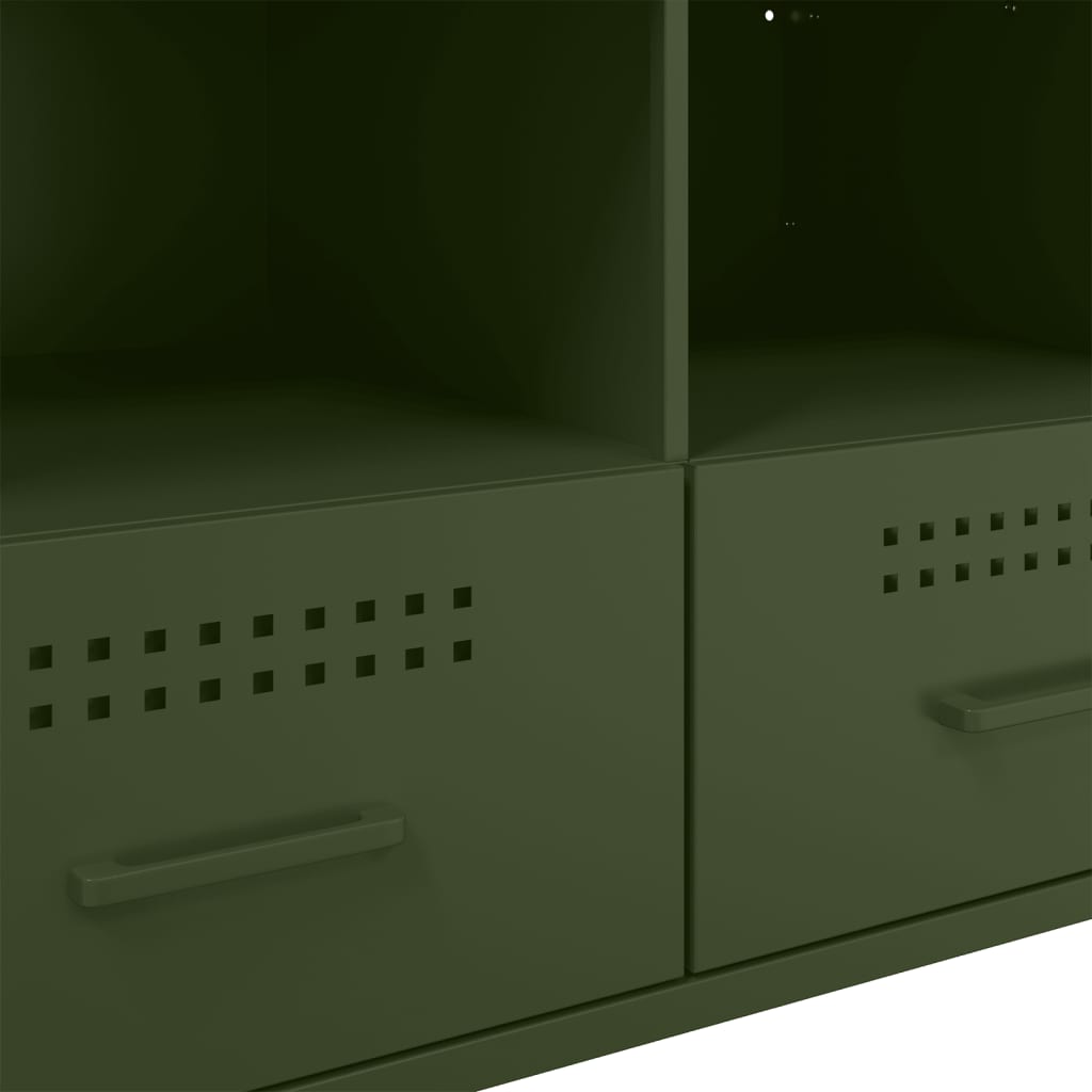 TV Cabinet Olive Green 68x39x50,5 cm Steel
