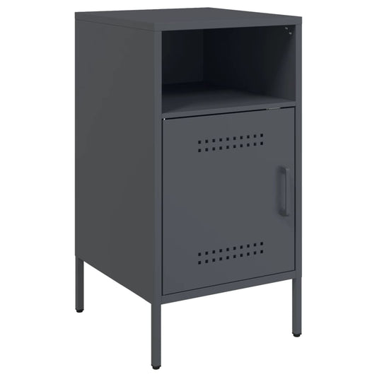 Bedside Cabinet Anthracite 36x39x68 cm Steel Bedside Cabinet Anthracite 36x39x68 cm Steel
