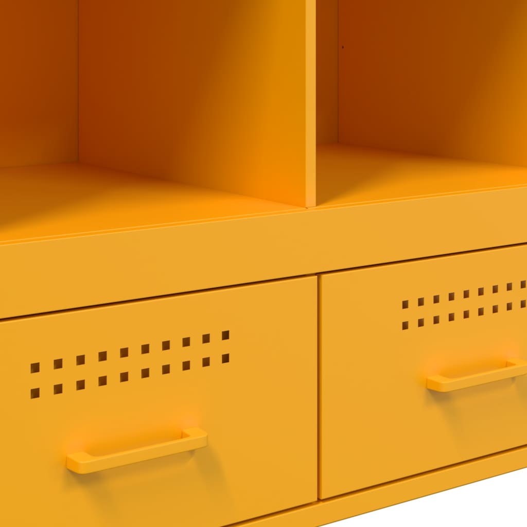 Highboard Mustard Yellow 68x39x101,5 cm Steel