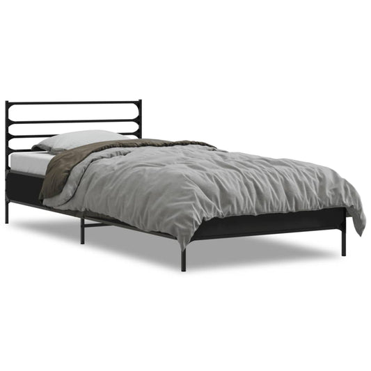 Bed Frame without Mattress Black 75x190 cm Small Single Bed Frame without Mattress Black 75x190 cm Small Single