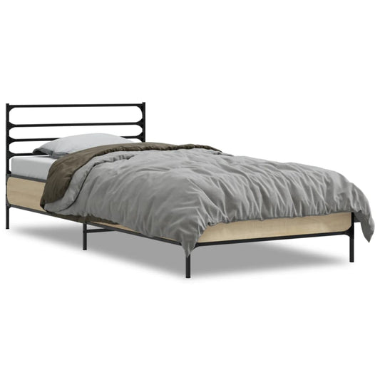 Bed Frame without Mattress Sonoma Oak 75x190 cm Small Single Bed Frame without Mattress Sonoma Oak 75x190 cm Small Single